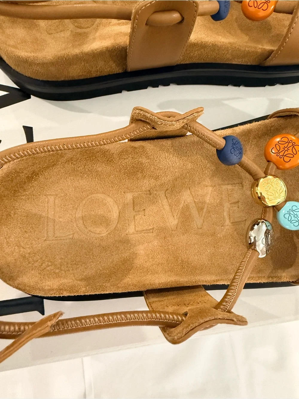 Loewe Pebble Beads Fussbett Sandal - NIB - Picture 6 of 11